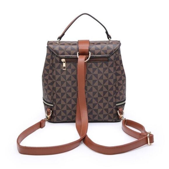 2N1 Poppy Faux Leather Flap Backpack/Crossbody/Shoulder Handbag with Wal… - Picture 5 of 8